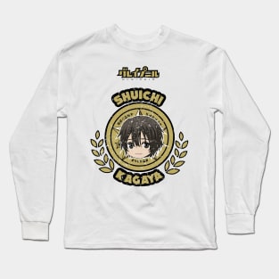 GLEIPNIR: SHUICHI KAGAYA CHIBI (WHITE) GRUNGE STYLE Long Sleeve T-Shirt